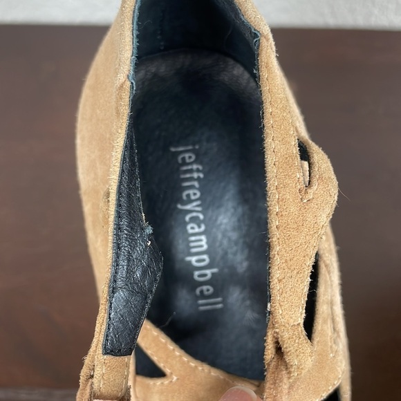 Jeffrey Campbell Brielle Lace Up Pointed Toe Stiletto Heels Camel Tan Sz 9 - Picture 7 of 16